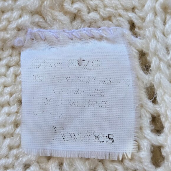 Vintage Pointelle Scarf *Possibly Cashmere* Ivory Fownes Brothers - Picture 9 of 10